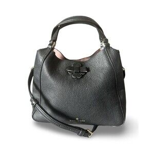 Kate Spade Talia Triple Compartment Leather/suede Shoulder Bag Medium Black